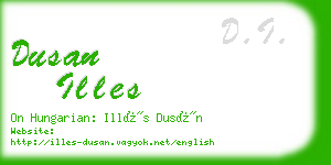 dusan illes business card